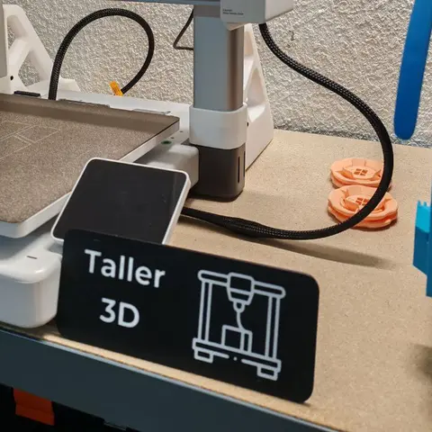 Cartel Taller 3D — modelo STL para imprimir en 3D
