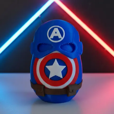 Huevo de Capitán América — modelo STL para imprimir en 3D
